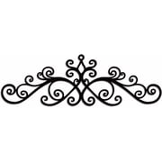Metal Scroll Wall Art Iron Flower Scroll Decor for Porch Kitchen Living Room Bedroom Office 9.7X30cm