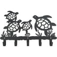 thumbnail image 1 of Metal Sea Turtle Coat Hooks Wall Mount-Sea Turtle Hangers and Key Holder-Clothes Hat Rack and Backpack Hanger Decor for Storage, Living Room, Hallway, Office Gift (Black), 1 of 14