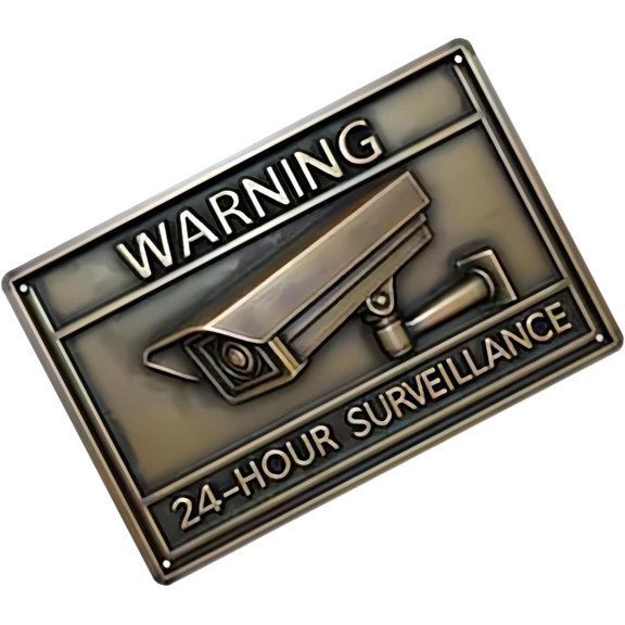 Metal Security Sign, Indoor and Outdoor Camera Warning for Home Decor