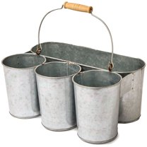 Metal Serving Caddies - Galvanized