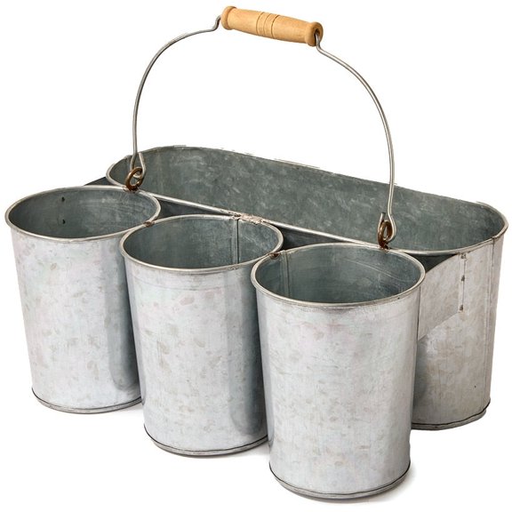 Metal Serving Caddies - Galvanized