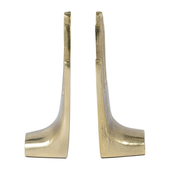 Metal, Set Of 2 7" Hands Bookends, Gold, Novelty, 7"H, Solid - 5" x 4" x 7"