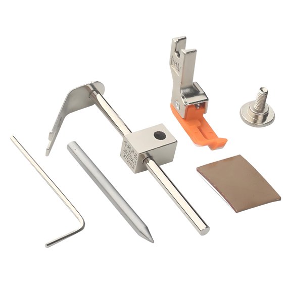 Metal Sewing Machine Round Guide Set with Adjustable Rod and Clamp Parts for Pattern Marking Drafting and Sewing Table U