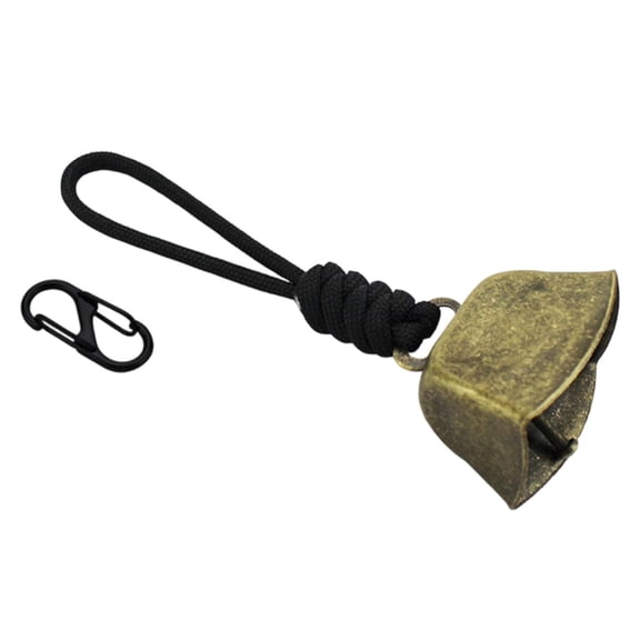 Metal Sheep Cow Bell Pasture Ornament, Multipurpose Grazing Bell with Hanging Rope, Rustic Farm Camping Noise Maker, Decorative Metal Hanging Bell for Farmhouse Garden