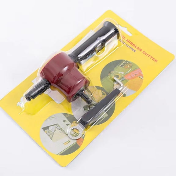 Metal Sheet Nibbler Cutter, Metal Nibbler Drill Attachment, Electric Drill Shears Attachment Cutter Nibbler, Sheet Metal Cutter Nibbler Tool for Hand Drills, Double Head Metal Hole Drill