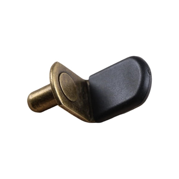 Metal Shelf Pins With Black Rubber Bumpers, 5Mm (0.2 Inch) Thick, 1Pc Clip For Fixing Shelf Brackets, Industrial Shelving Hardware, Shelf Organizer Pins For Closets & Garage