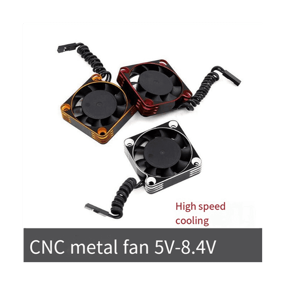 Metal Shell 5010 ESC Motor 50X50X10mm Cooling Fan High-Speed Heat Dissipation Fan Cooler for RC Car Spare Part,Silver