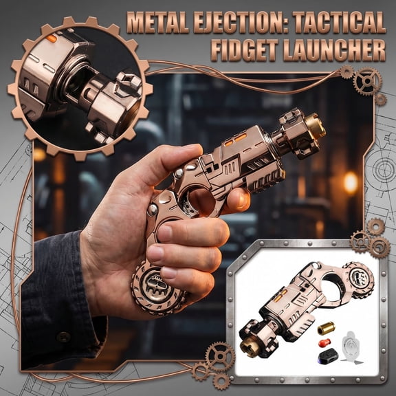 Metal Shell Ejecting Fidget Tool Kit for Adults with Reusable Shells and Bullets Steel Decompression EDC Stress Relief