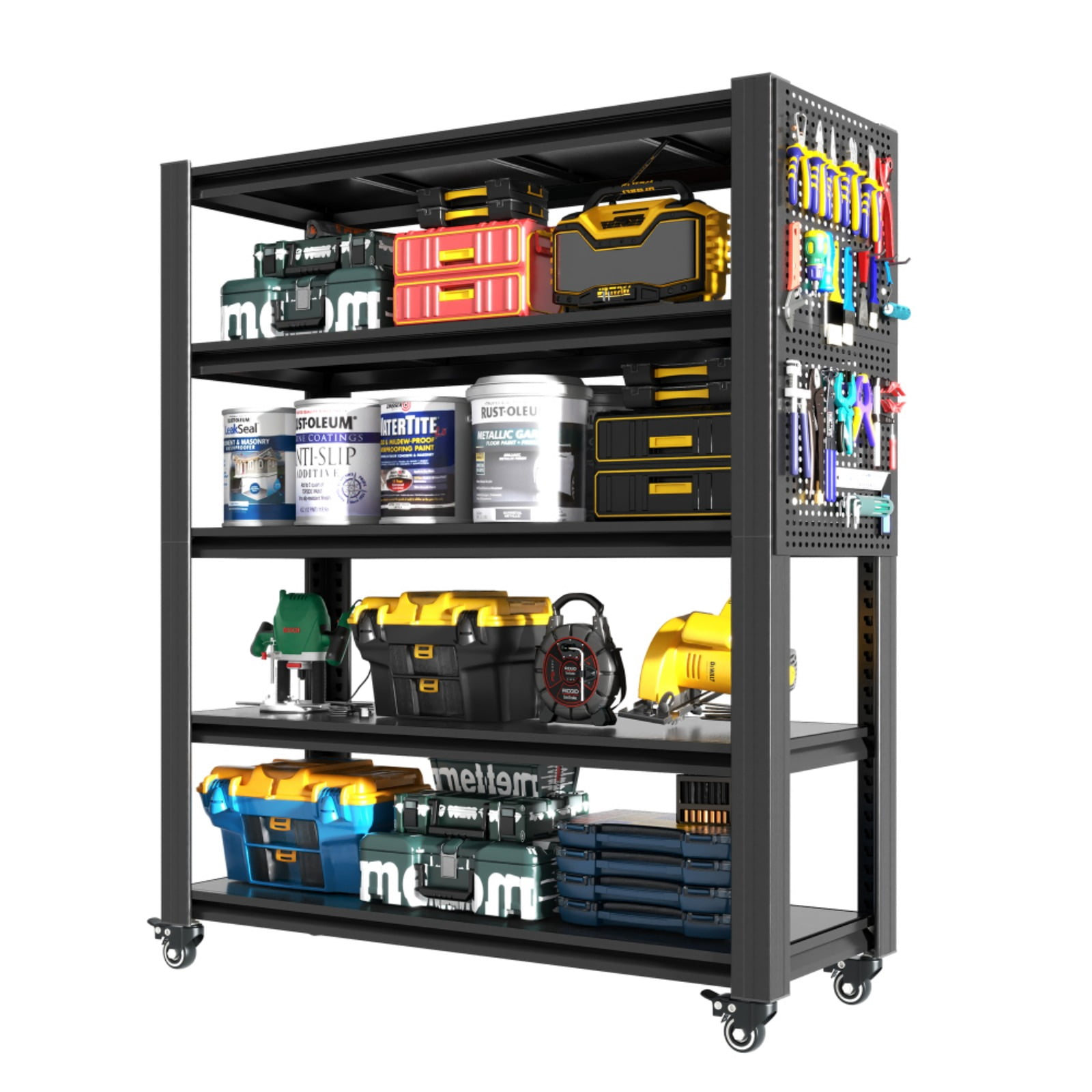 Metal Shelves for Storage Garage Shelving 2000LBS Heavy Duty Storage Shelves Adjustable Garage Shelf Industrial Shelving Unit Storage Utility Rack
