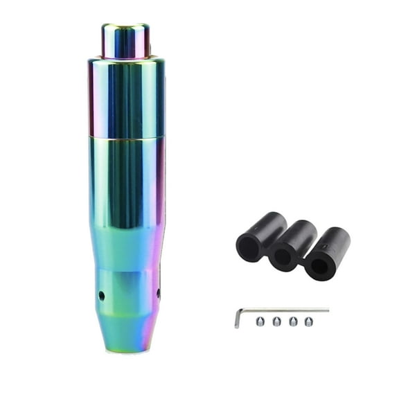 Metal Shifting Knob Automatic Transmission, Multicolor Shifter Lever Handle with Push Button Weighted