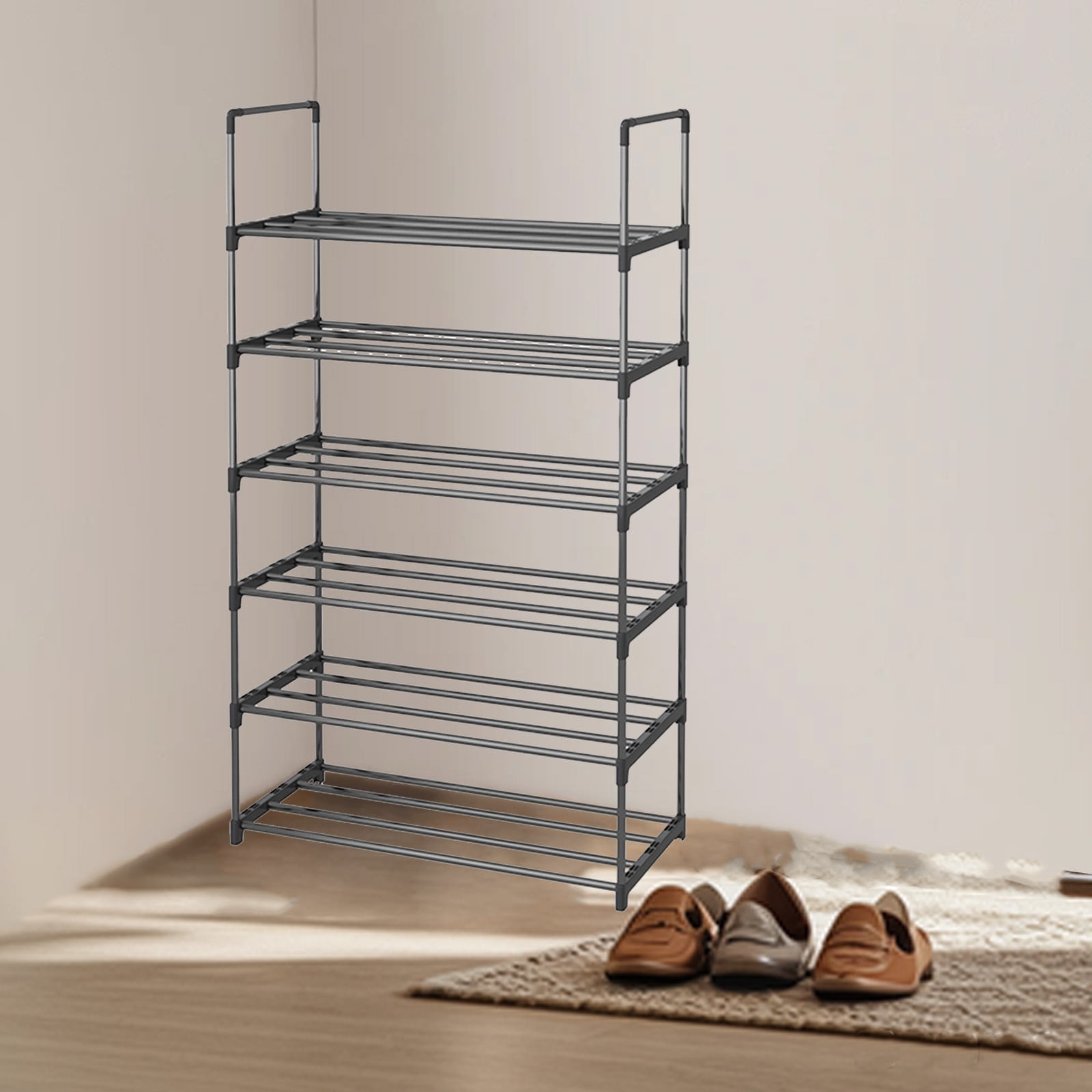 Metal Shoe Rack, 6-Tier Shoe Organizer with Adjustable Shelf Height ...