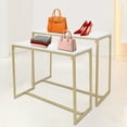 thumbnail image 1 of Metal Shoe Rack Display Stand 2 Set Nesting Tables Shoe&Handbag Display, 1 of 12