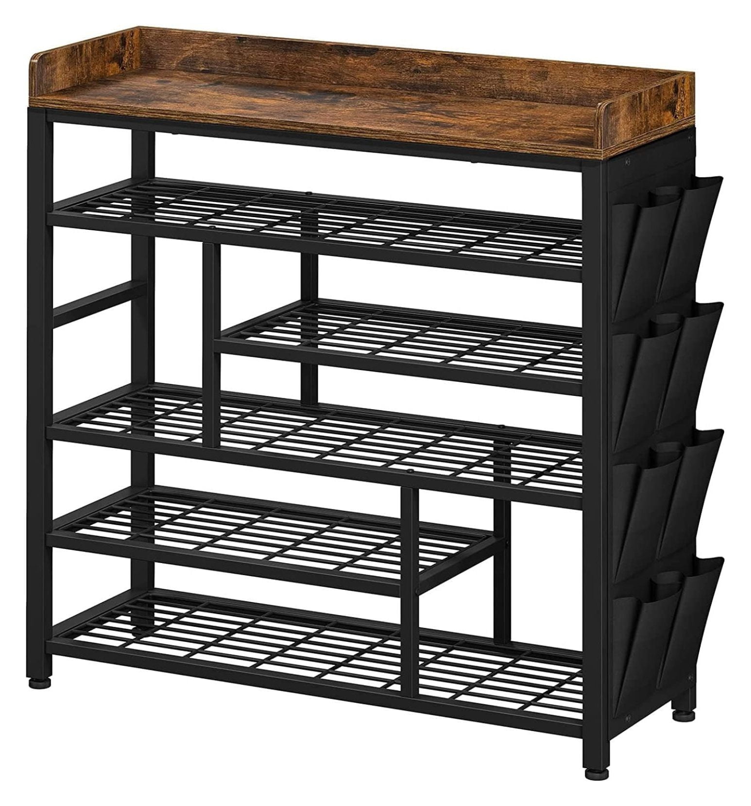 Side Way Shoe Rack Metal Shoe Rack for Entryway, 6 Tier Shoe Storage Organizer Holds 22 ...