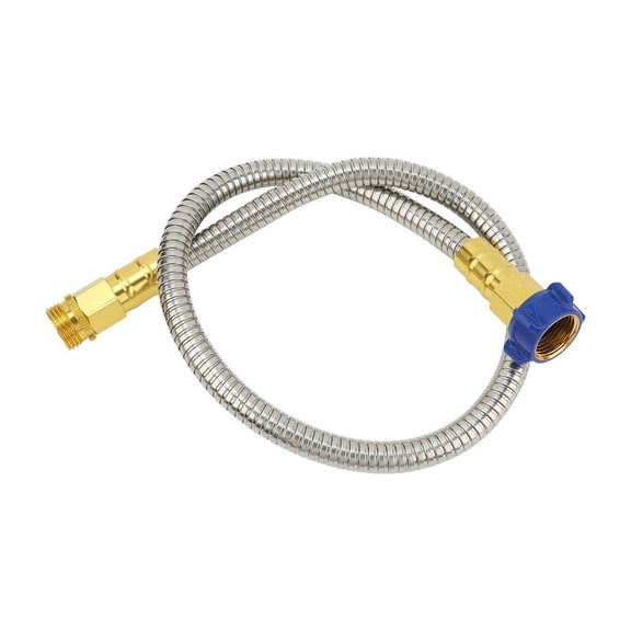 Metal Short Garden Hose,1FT RV WaterHose,Small WaterHose Extension,Drinking Water Hose,Anti-Kink,Leak-Proof,3/8 Inner Diameter Short Connector for RV, Camper,Trailer,Vanlife & Marine Outdoor Use