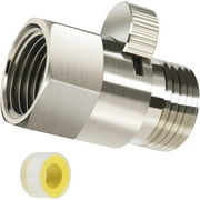 All Metal Shower Flow Control Valve Shower Head Shut Off Valve, Brass Water Flow Control Valves-Nickel, for Handheld Shower Head or Bidet Sprayer- Handle Lever G1/2 Water Flow Control Valve