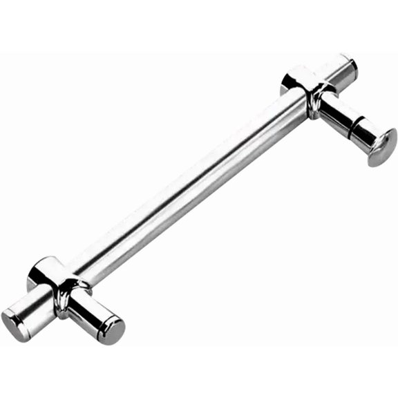 Metal Shower Glass Door Handle, Interior Shower Single Side Door Handle Grab Bar with Accessories Sets - Stainless Steel, Adjustable Hole Distance (Size : 350mm)