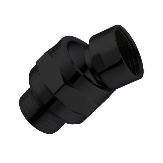 Metal Shower Head Swivel Accessories,Ball Joint Adapter,Solid Brass Adjustable Shower Arm Connector,Shower Arm Extension,Showerhead Connector,Universal Showering Component, Brushed Nickel(Black)