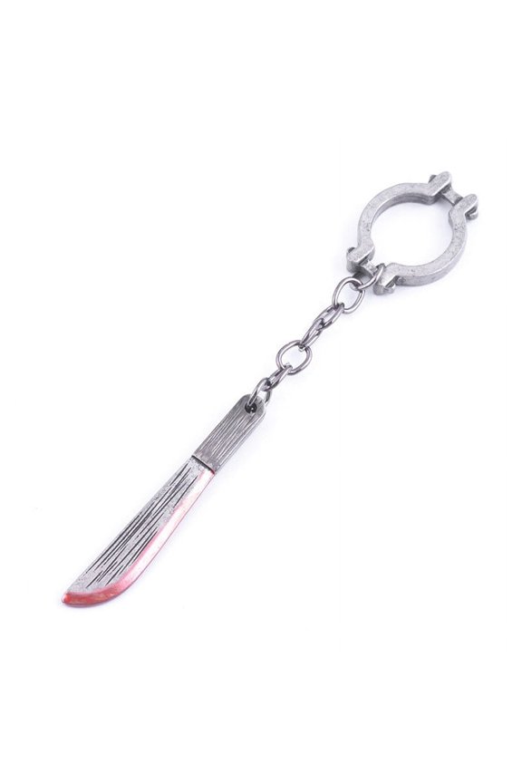 Metal Sickle Keychain, Halloween Theme Pendant Accessory, Unisex Car Keychain, Individually Packed
