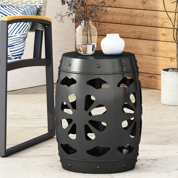 Metal Side Table with Durable Powder - Coated Frame / Aesthetic for Home Decor