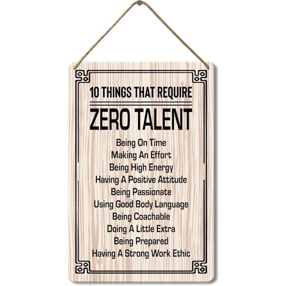 Metal Sign 10 Things That Require Zero Talent Sign, 8x12 Inch, Home Wall Decorations Metal Sign
