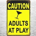 thumbnail image 1 of Metal Sign 8"x12" Vintage Adults At Play, Retro Wall Decor Party Zone Gag Jokes Funny Warning Notice Caution Tin Signs Poster for Home Living Room Bedroom Garden Garage Office Cafe Bar Pub, 1 of 5
