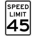 thumbnail image 1 of Metal Sign 8x12 inches Tin Sign 45-MPH Speed Limit Sign, 1 of 5