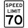 thumbnail image 1 of Metal Sign 8x12 inches Tin Sign 70-MPH Speed Limit Sign, 1 of 5