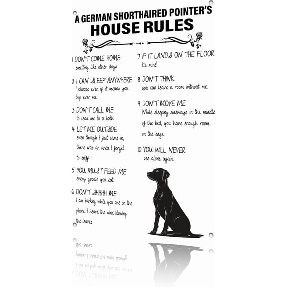 Metal Sign A Labradors House Rules Vintage Sign Rerto Tin Sign Alumium Sign for Home Bar Office Outdoor Wall Decor 8x12 Inch