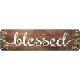 thumbnail image 1 of Metal Sign BLESSED Vintage Signs Retro Tin Signs Aluminum Sign for Kitchen Home Garden Wall Bar Cafe Decor 4x16 Inch, 1 of 6