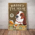 thumbnail image 1 of Metal Sign Basset Hound Dog Tea House Sign Vintage Funny Sign Retro Aluminum Tin Signs for Home Farm Garden Bar Bathroom Kitchen 12x16 Inch, 1 of 5