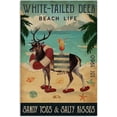 thumbnail image 1 of Metal Sign Beach Cocktail Life White-Tailed Deer Sign Vintage Funny Sign Retro Aluminum Tin Signs for Home Farm Garden Bar Bathroom Kitchen 12x16 Inch, 1 of 5