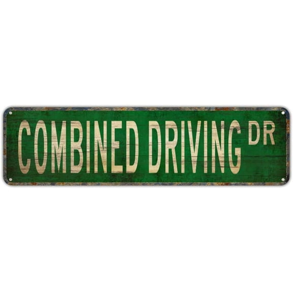 Metal Sign COMBINED DRIVING DR Vintage Signs Retro Tin Signs Art Plaque Aluminum Sign for Bedroom Kitchen Garden Wall Bar Club Coffee Hanging Sign Home Decor 4x16 Inch.jpg