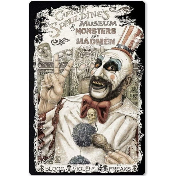 Metal Sign- Captain Spaulding's -Vintage Movies Poster, Office Bar Restaurant Hotel Coffe Garage Wall Decor Plaque 12X8 Inch, 8x12inch