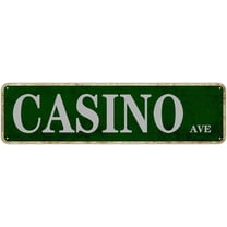 Metal Sign Casino Ave Vintage Signs Retro Tin Signs Plaque Aluminum Sign Quotes Home Bedroom Kitchen Restaurants Wall Gift Decor 4x16 Inch