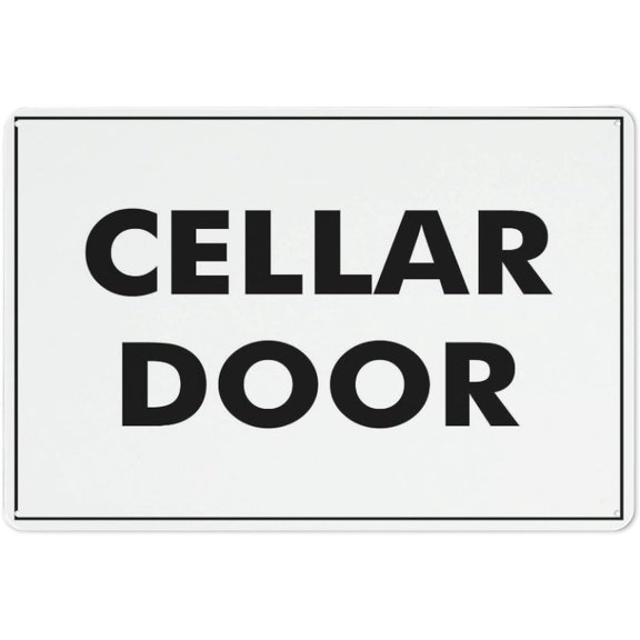Metal Sign Cellar Door Sign 8"x12" Rust Free Aluminum Metal, Weather Resistant Durable Easy To Mount, Cellar Door Marker