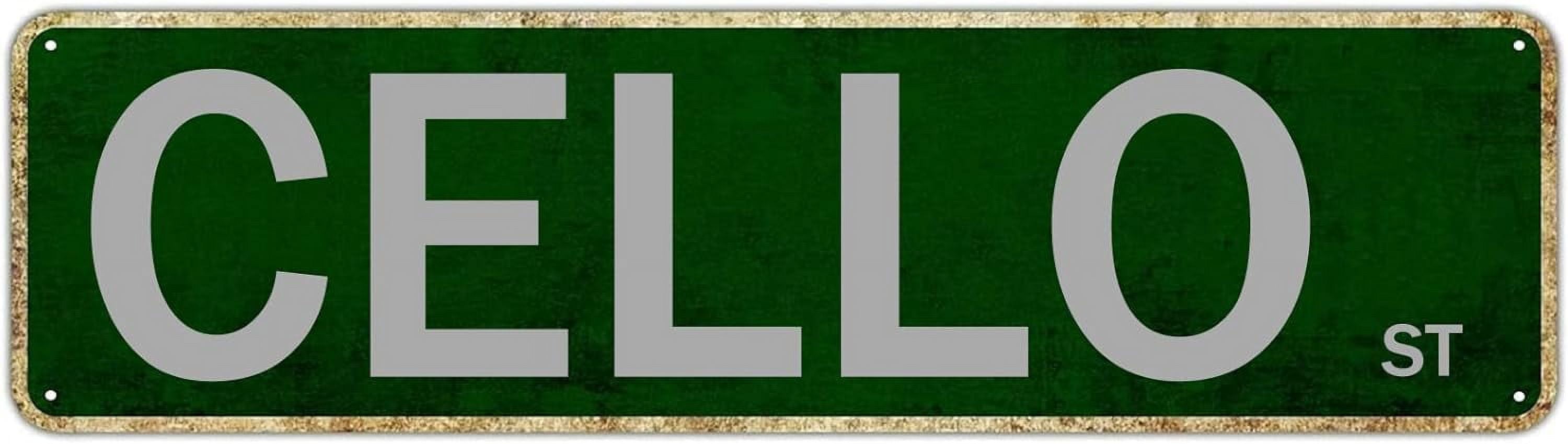 Metal Sign Cello St Vintage Signs Retro Tin Signs Lover Gifts Aluminum ...
