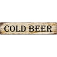 thumbnail image 1 of Metal Sign Cold Beer Vintage Signs Retro Tin Signs Aluminum Sign for Kitchen Home Garden Wall Bar Cafe Decor 4x16 Inch, 1 of 6