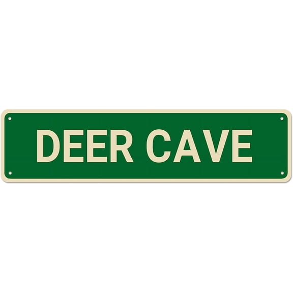 Metal Sign DEER CAVE Vintage Tin Signs Plaque for Bedroom Kitchen Garden Wall Bar Club Coffee Hanging Sign Home Decor 4"x16"