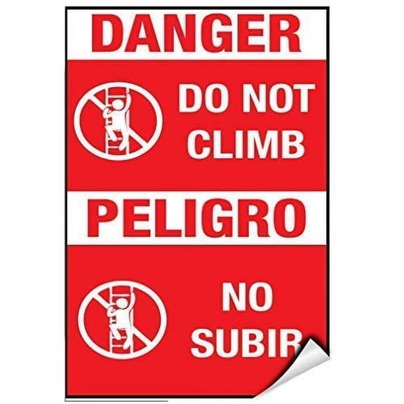Metal Sign Danger Do Not Climb Peligro No Subir Hazard Sign/Outdoor Warning Sign New Wall Decoration Size: 12 x 16 inch