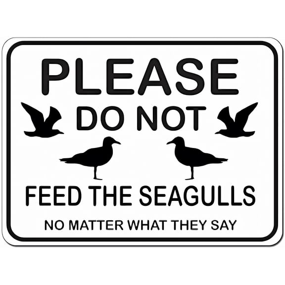 Metal Sign Dark Spark Decals Please Do Not Feed No Matter What They Say - 8"x12" Aluminum Outdoor Warning Sign, New Wall Decoration, Animal Feeding Prohibition