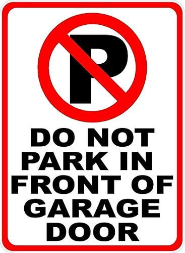 Vsafety - Cartello di parcheggio Do Not Park In Front Of This Gate – Paesaggio – 300 mm x 200 mm – 1 mm in plastica rigida