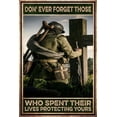 thumbnail image 1 of Metal Sign Don't Ever Forget Those Who Spent Their Lives Protecting Yours Sign Vintage Funny Sign Retro Aluminum Tin Signs for Home Farm Garden Bar Bathroom Kitchen 6x8 Inch, 1 of 5