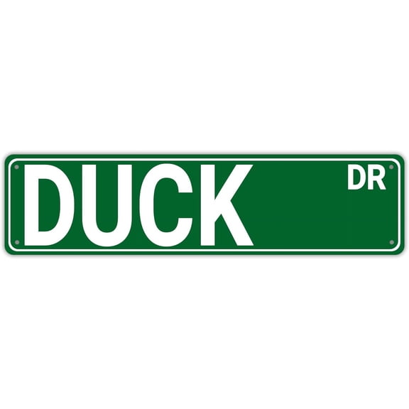 Metal Sign Duck Dr Vintage Signs Retro Tin Signs Art Plaque Aluminum Sign for Bedroom Kitchen Garden Wall Pub Club Coffee Hanging Sign Decor 4x16 Inches (HUI-033)