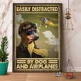 thumbnail image 1 of Metal Sign Easily Distracted by Dog and Airplanes Retro Signs Vintage Aluminum Tin Sign for Kitchen Home Office Cafe 6x8 Inches, 1 of 5