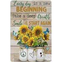 Metal Sign Flower Market tin Signs Vintage bar Coffee Shop Kitchen shajing Garden Home Wall Decoration Sunflowers tin Sign 8x12 inch