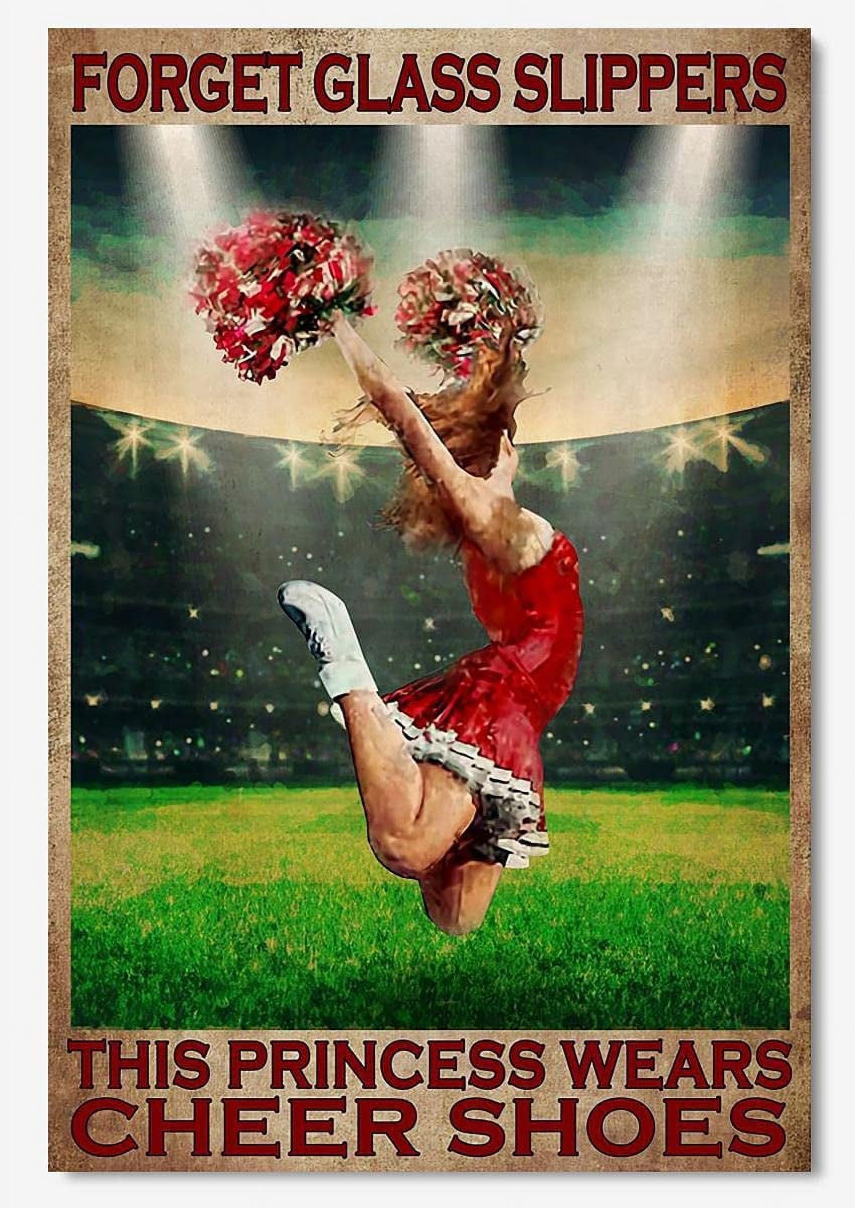 Letrero de metal de 30,5 x 20,3 cm, con texto en inglés Forget The Glass Slippers This Princess Wears Cowboy Boots