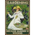 thumbnail image 1 of Metal Sign Gardening Because Murder Is Wrong Girl Sign Vintage Funny Sign Retro Aluminum Tin Signs for Home Farm Garden Bar Bathroom Kitchen 6x8 Inch, 1 of 5