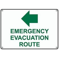 Metal Sign Great Aluminum Tin Sign Emergency Evacuation Route Left Arrow Sign 8 X 12 Inch