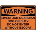 thumbnail image 1 of Metal Sign Great Aluminum Tin Sign Warning Livestock Guardian Dog On Duty Do Not Enter Sign with English Text 8 X 12 Inch, 1 of 5