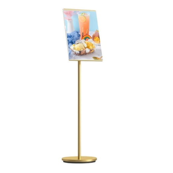 Metal Sign Holder Stand Poster Stand with Round Base,Adjustable Sign ...